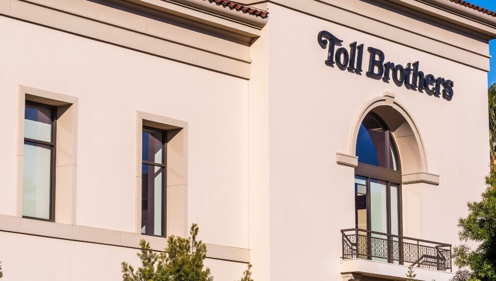 Toll Brother Sign on a building.