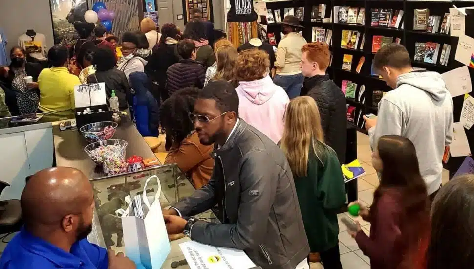 patrons at one of many black-owned businesses in Montco