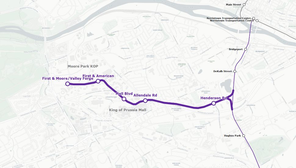 Kop Rail route