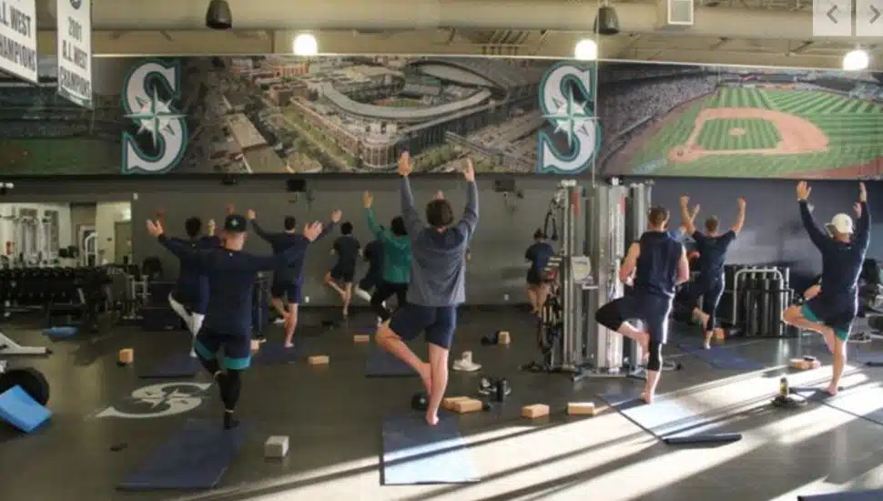 baseball players using JadeYoga equipment