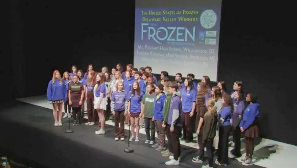 high school casts waiting to hear news about Frozen