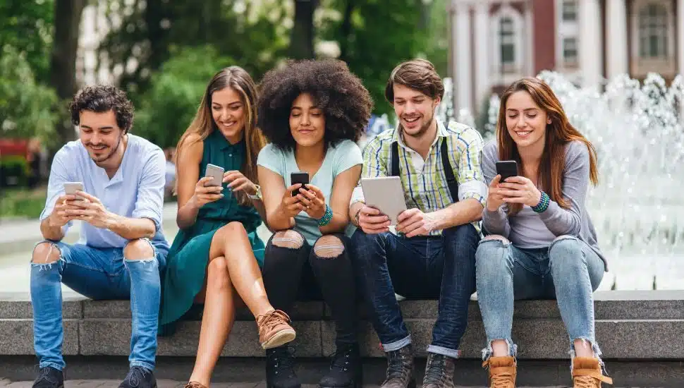 Young people in an informal setting