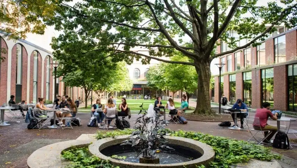 The coutyard at the University of Pennsylvania Carey Law School