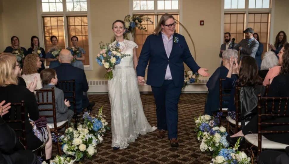 couple at flourtown country club