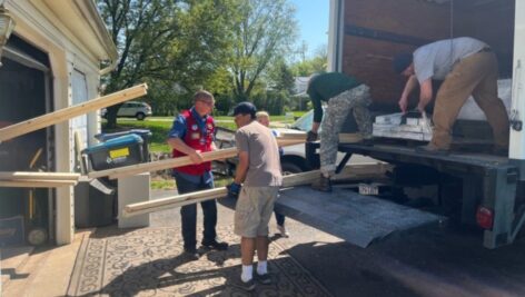 unload of supplies for Steve Wagner