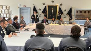 Cadets at Valley Forge Military College heard from a panel of experts on national security matters at VFMC's National Security Symposium.