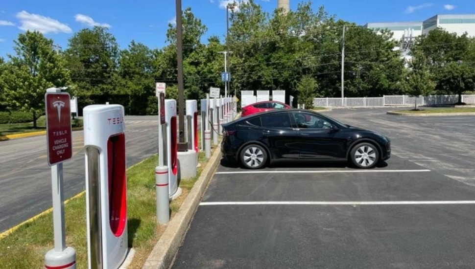 IKEA Tesla Supercharger station.