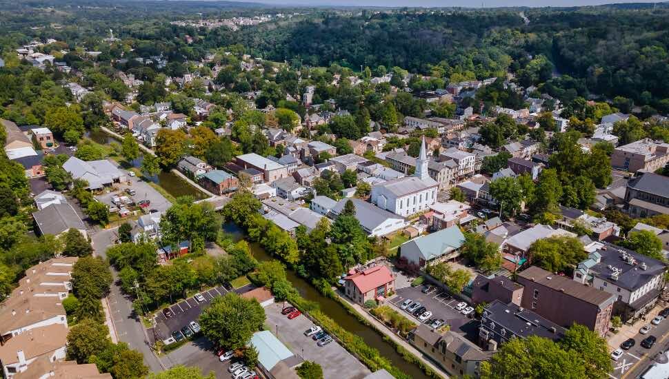 Aerial View of Lambertville, NJ
