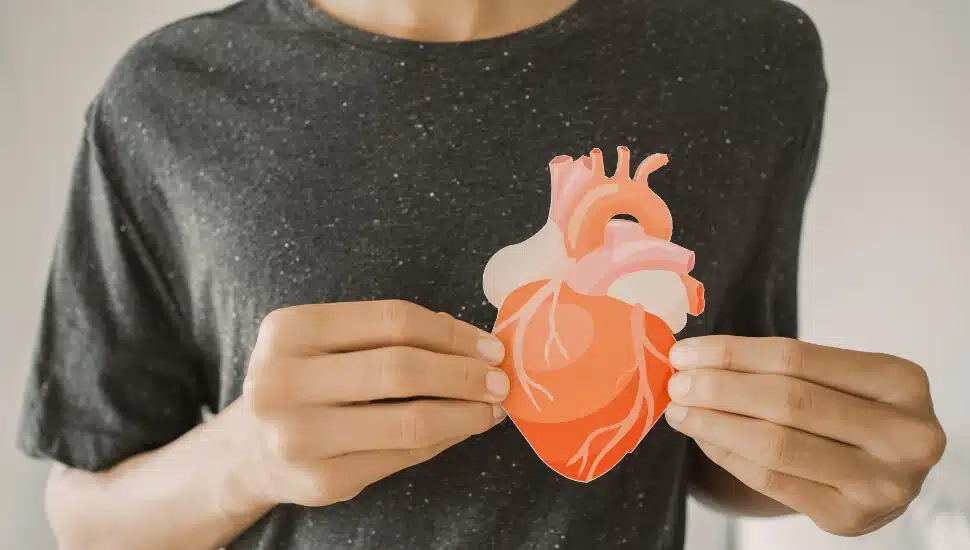 Man holding a heart.