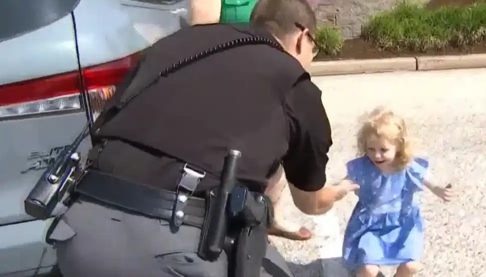 Gulph Mills Tot Honors Police Officer Who Guaranteed Her a Third Birthday