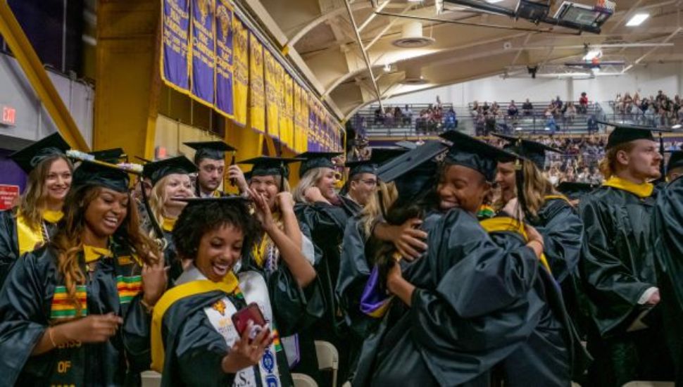 students graduating