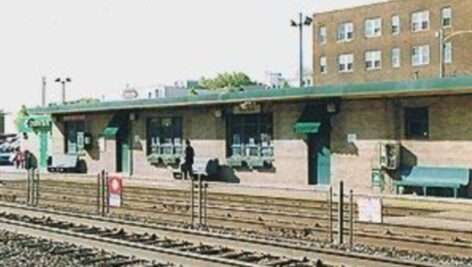 vintage shot of ardmore train station