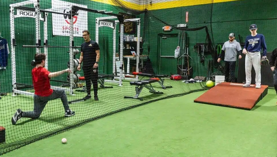 Training at D! Baseball Academy.