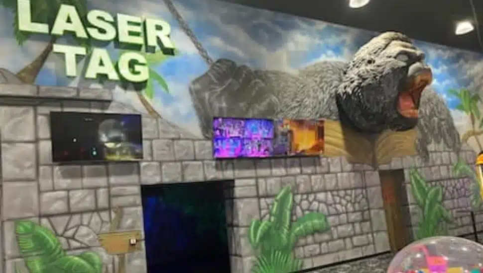 Tilted 10 laser tag.