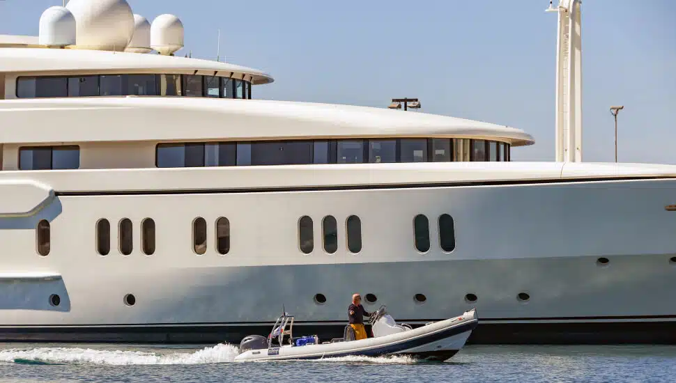 The superyacht Montkaj