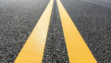 Close up of road.
