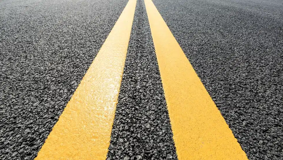 Close up of road.