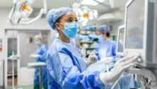 A nurse in the operating room.