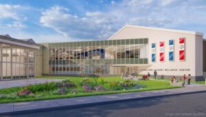 Rendering of Germantown Academy's new health and wellness center.