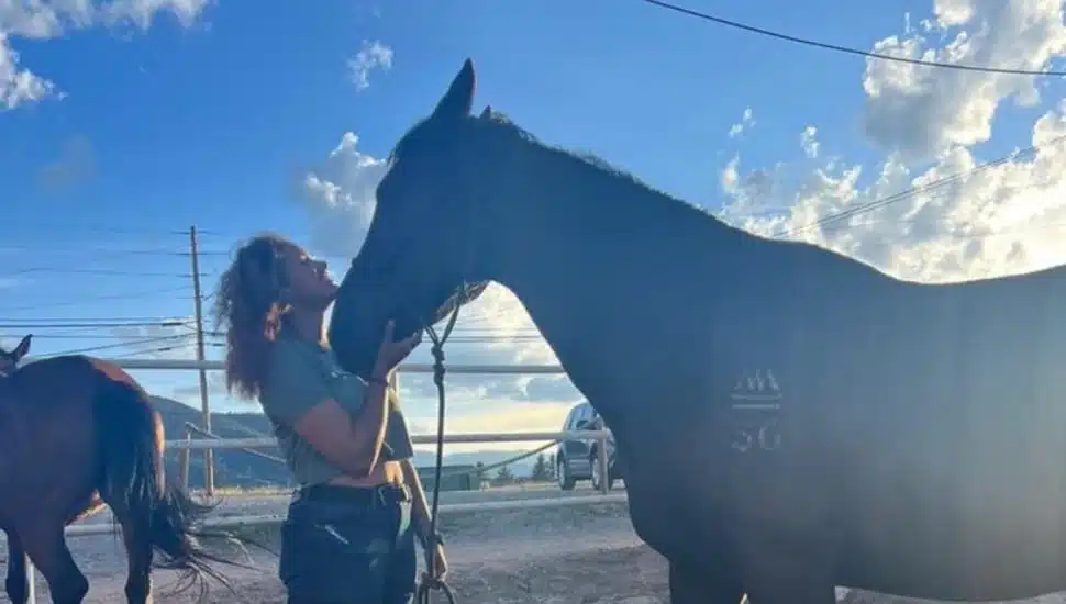 Jasmine Coates with a horse