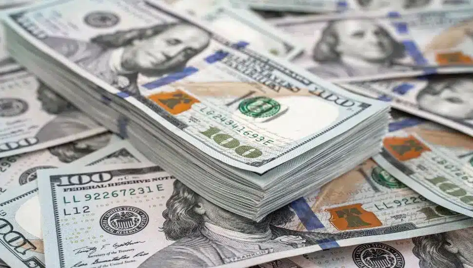 A pile of $100 bills