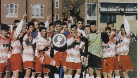 The 1990 North Catholic High School Soccer Team.