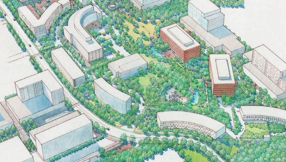 A rendering of redevelopment plans for Bala Plaza in Lower Merion.