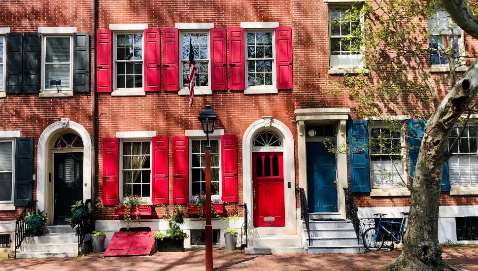 Philadelphia rowhomes.