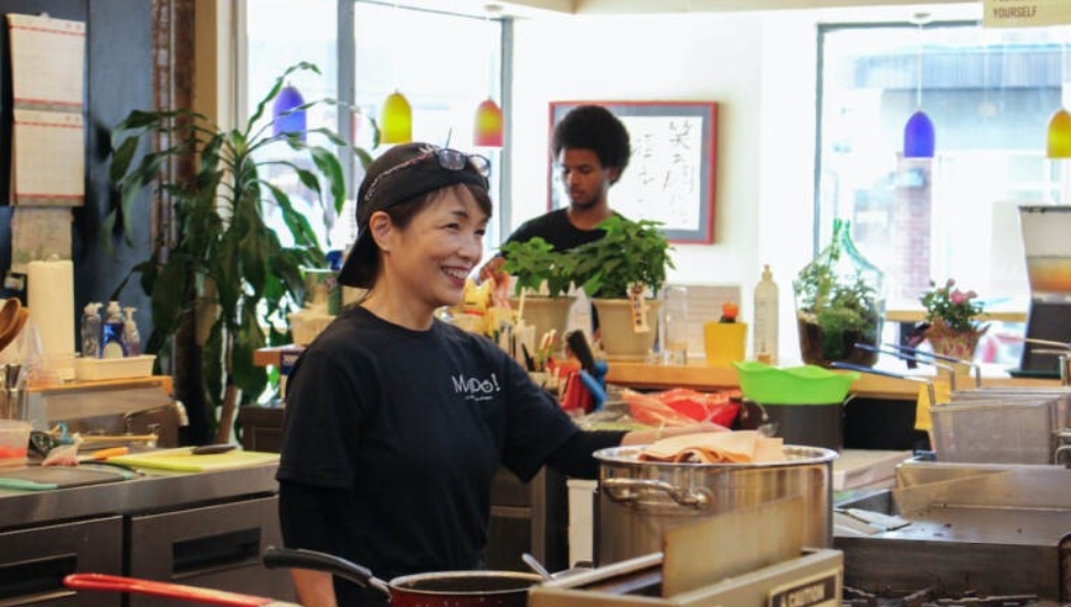 Seiko Dailey greeting customers at Maido.