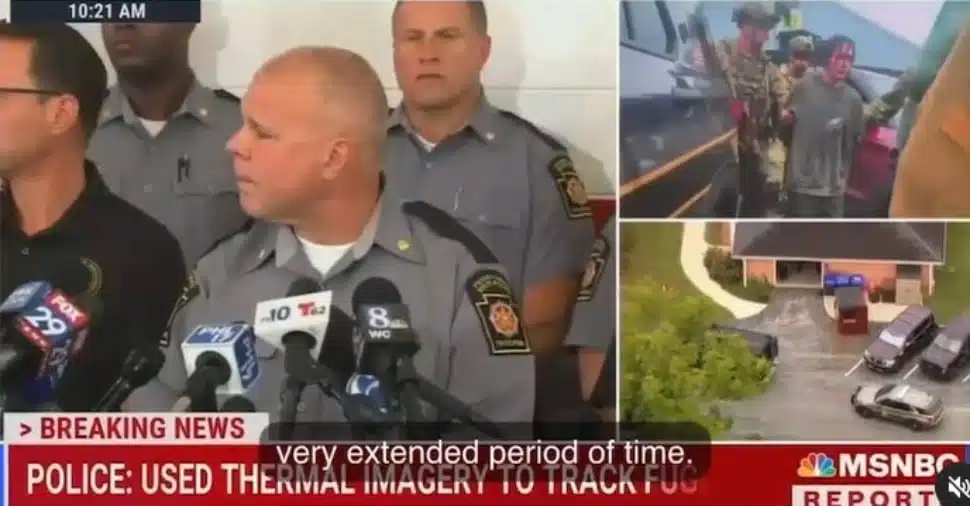 Pennsylvania State Police Lt. Col. George Bivens takes a question from Delaware County-based comedian Mike Rainey.