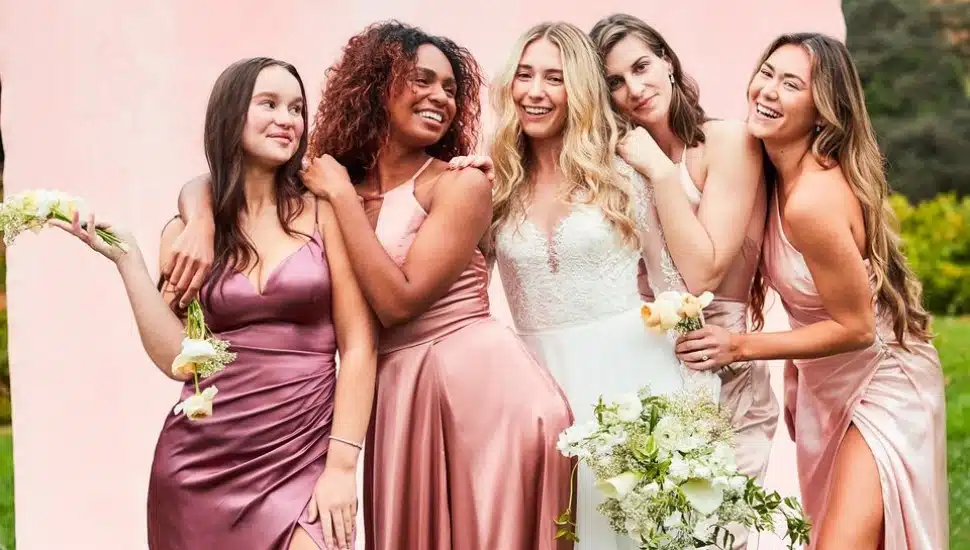 David's Bridal wedding party