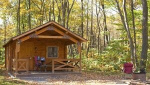 Pictured here is a camping cottage at French Creek State Park.