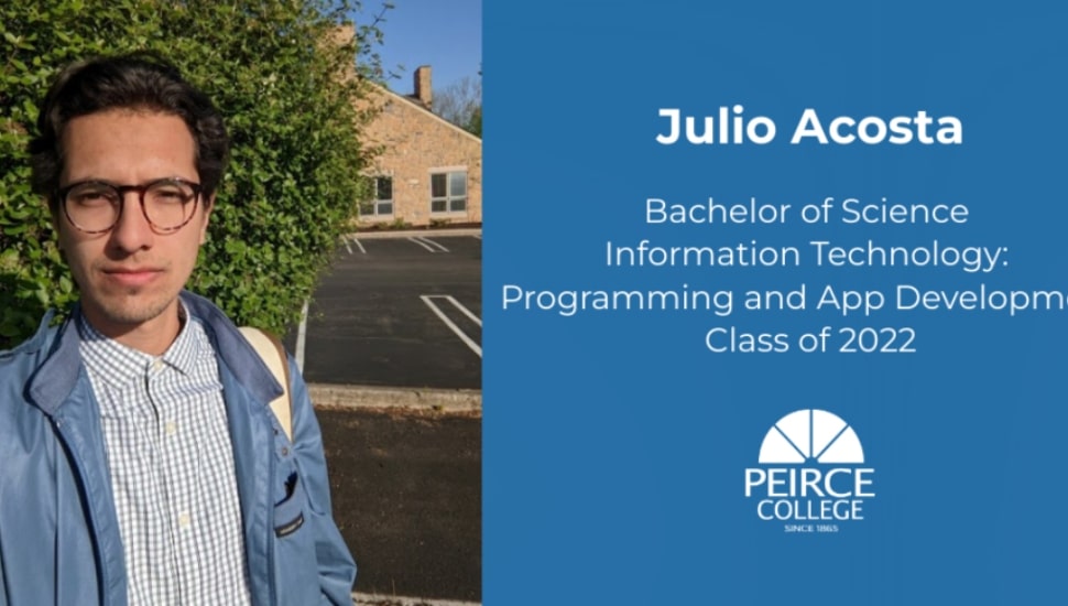 Julio Acosta, Peirce College graduate