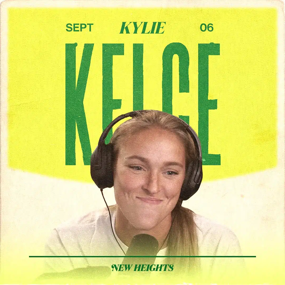 Kylie Kelce recently made her debut on her husband and his brother's New Heights podcast.