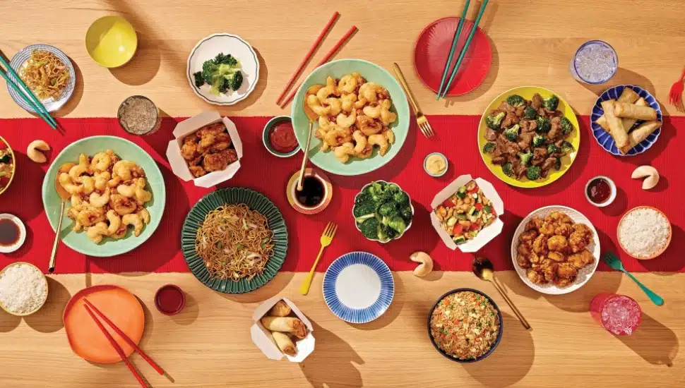 Menu options at Panda Express.