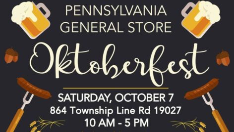 Promotional flyer for Pennsylvania General Store's Oktoberfest.