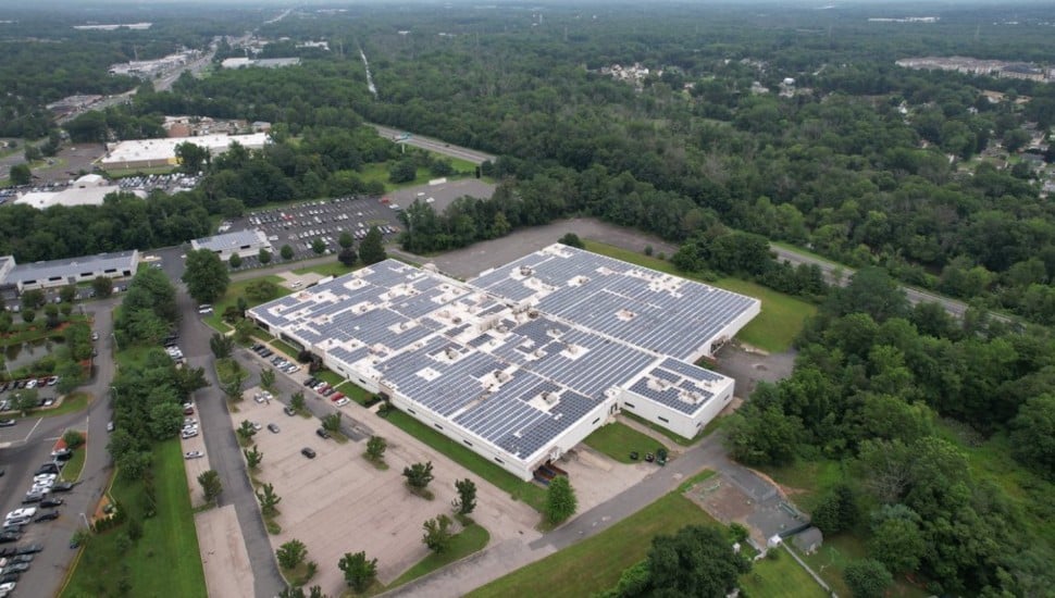 aerial view of industrial building in New Jersey