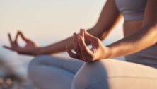 woman meditating for self-care