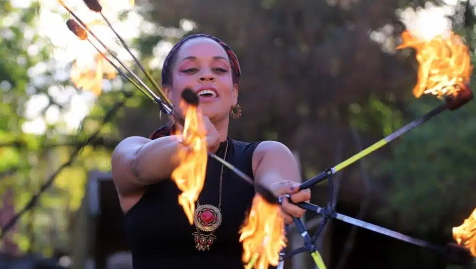 Fire dancer entertainment
