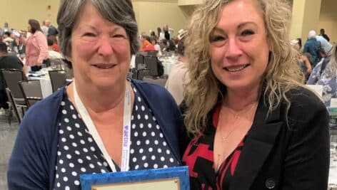 Community Health & Dental Care pediatrician and Chief Medical Officer, Irene Shepherd (left), received the 2023 APEX – Outstanding Primary Care Clinician Award.