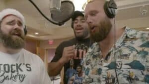 The new album features linemen Jason Kelce, Lane Johnson, and Jordan Mailata and is produced by Charlie Hall