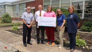 Pennsylvania American Water presents an environmental grant to Pennsbury School District.