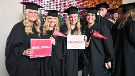 Graduates at Salus University Fall Commencement.