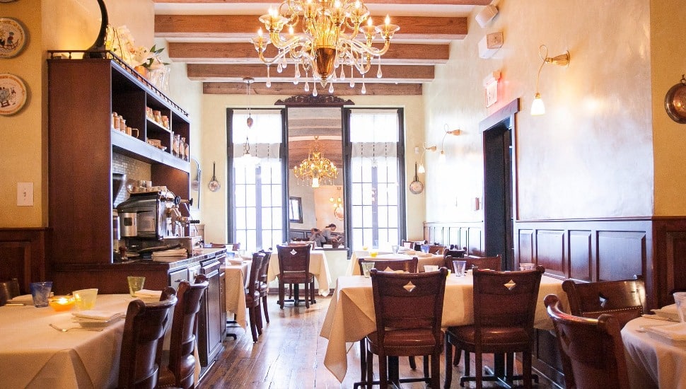 Inside Vetri Cucina restaurant.