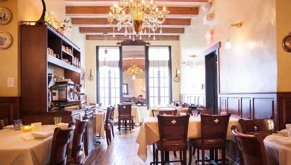 Inside Vetri Cucina restaurant.