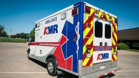 American Medical Response ambulance.