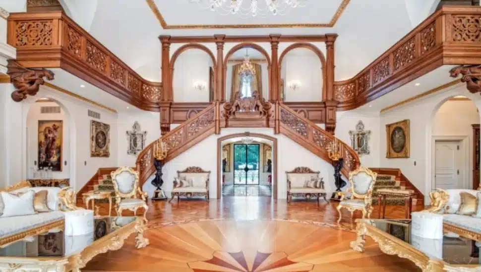 The grand ballroom of a Gladwyne chateau.