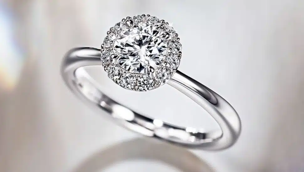 A diamond ring in the Hearts on Fire collection at Bernie Robbins.