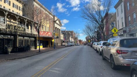 Street view of downtown Phoenixville.