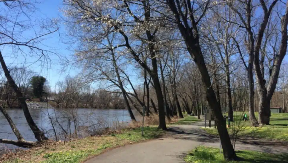 Schuylkill River Trail among several of the Montgomery County trails.